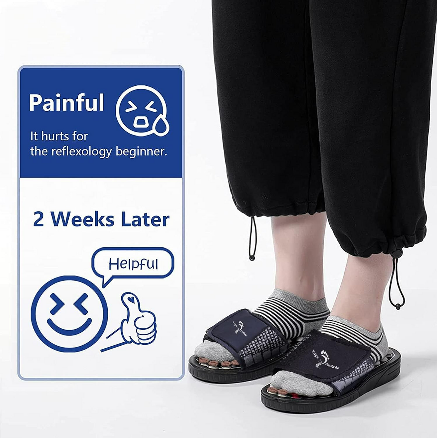 Unisex Acupressure Therapy Slippers – Pain Relief Foot Massager Sandals for Blood Circulation & Relaxation