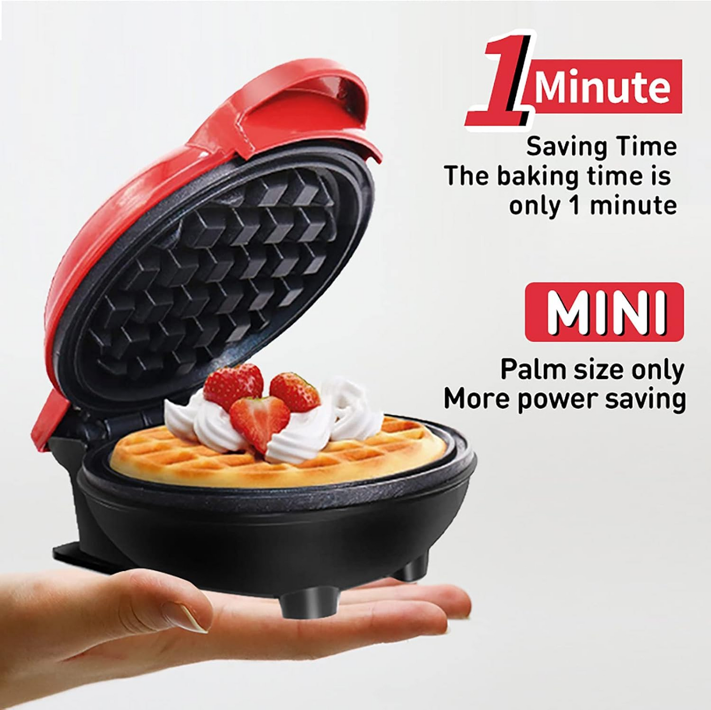 Round Non Stick Mini Waffle Maker