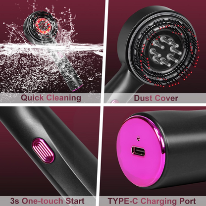 Laser Therapy Hair Growth Comb – Electric Scalp Massager & Hair Oil Applicator Waterproof