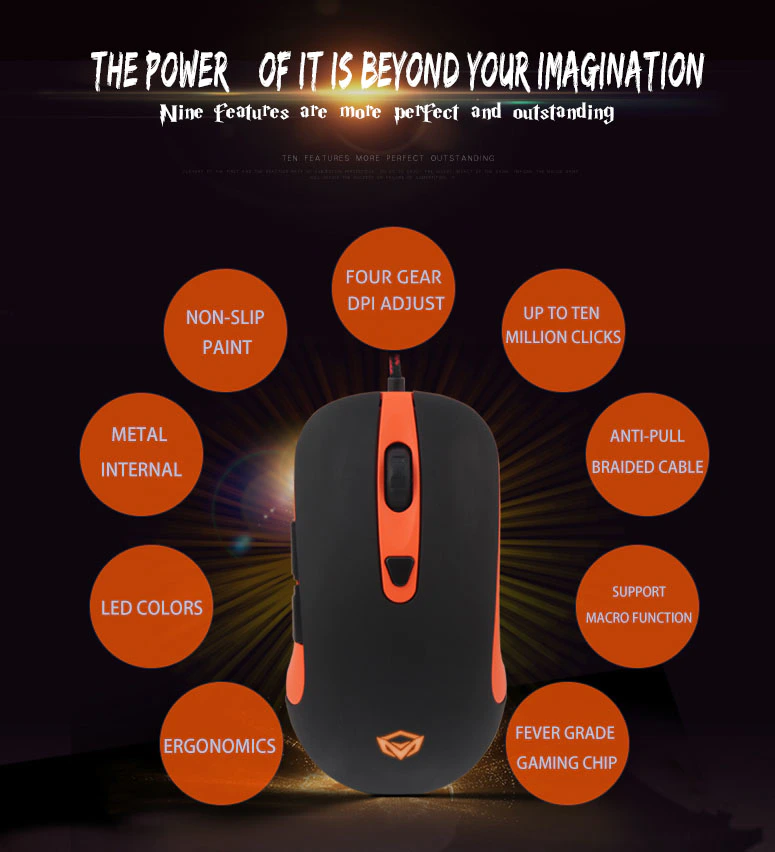 MeeTion GM30 Programmable Classic Gaming Mouse