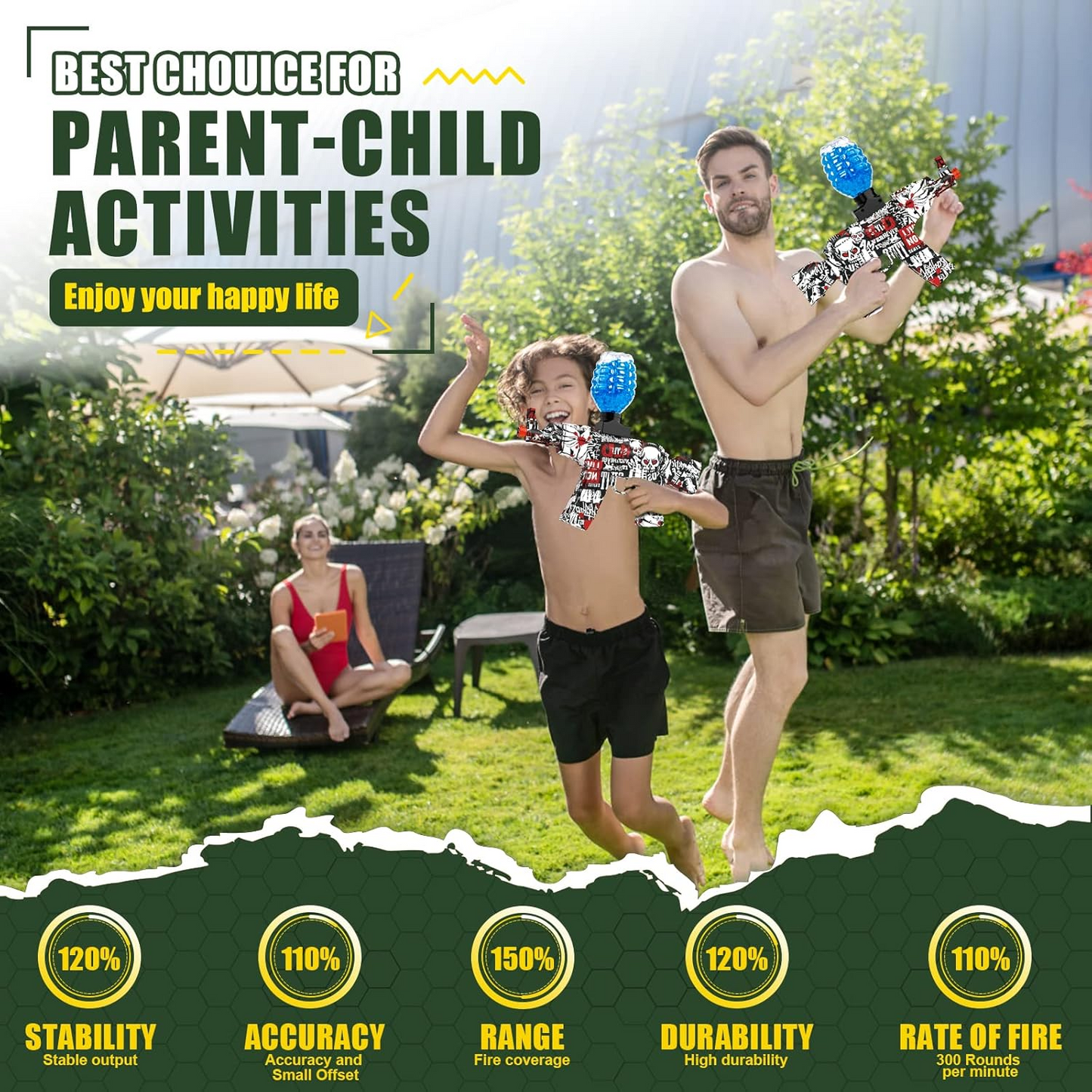 Electric Gel Blaster Toy Automatic Outdoor Toy