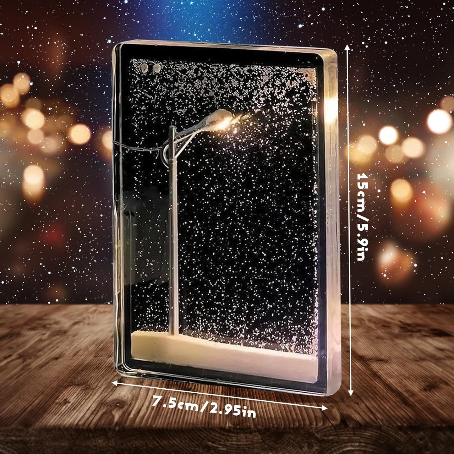 i Snow Tales Lamp, Snowy Night Street Lamp Christmas Snow Scene Light DIY Materials, Snow Globe Night Light