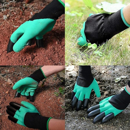 Gardening gloves with 4 claws