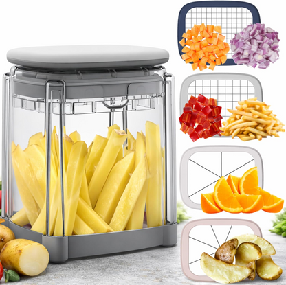 3 in 1  Manual Vegetable Chopper & Potato Cutter