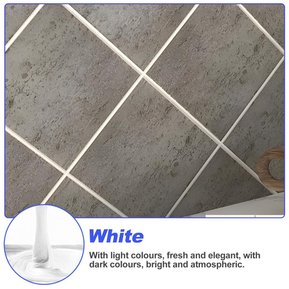 White Tile & Enamel Repair Kit – Waterproof, Quick-Dry with Spatula for Cracks & Scratches