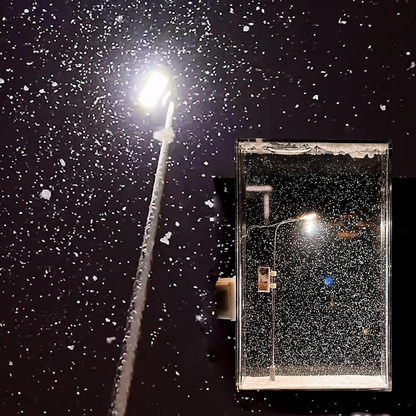 i Snow Tales Lamp, Snowy Night Street Lamp Christmas Snow Scene Light DIY Materials, Snow Globe Night Light
