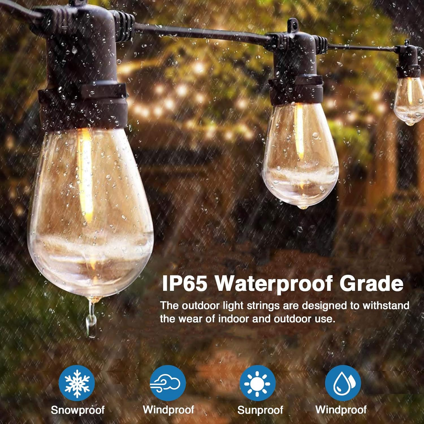 Outdoor String Lights With Bulbs