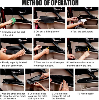 7D Carbon Fiber Vinyl Wrap, Self Adhesive Film, Waterproof Wrap Roll