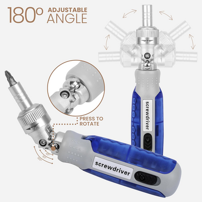 15 in 1 Magnetic Ratchet Screwdriver Set – Multi-Angle Adjustable Tool Kit for DIY Repairs