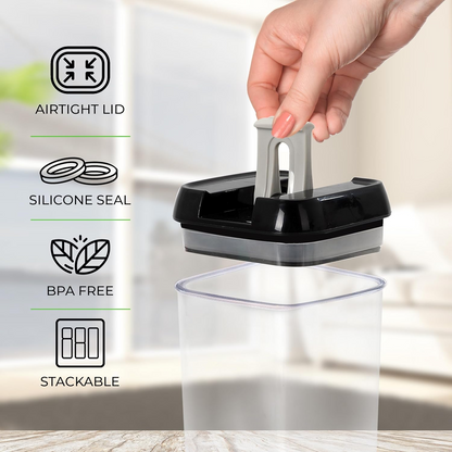 7 Pieces Container Set Airtight Food Storage with 8 Labels & Chalk Marker