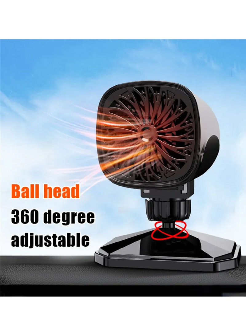 12V 150W Universal Portable Electronic Car Heater Fan 360° Rotatable Car Windshield Defogger