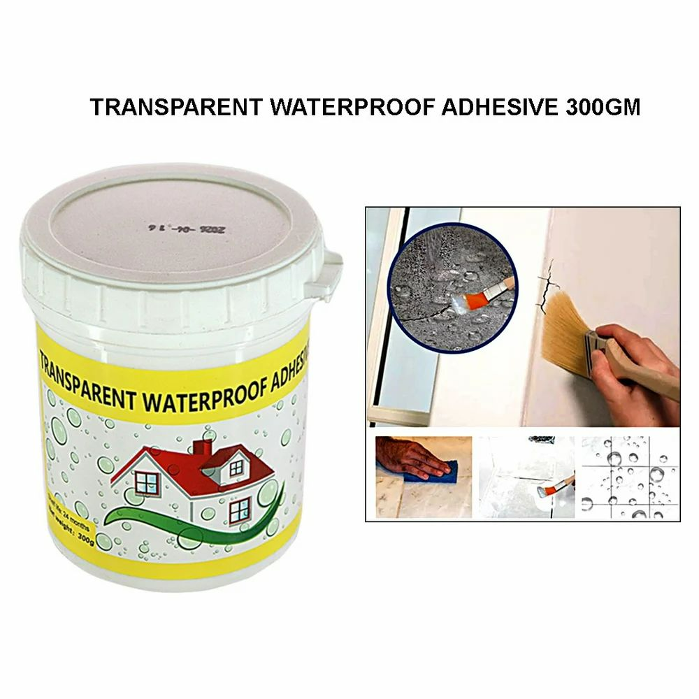 Transparent Waterproof Adhesive With Brush for Roof Leakage and Crack Sealing