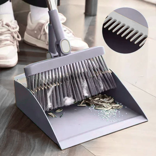 4 in 1 Broom and Dustpan Set – Multifunctional Floor Brush for Bathroom & Household Cleaning | Folding Mop & Housekeeping Supplies
