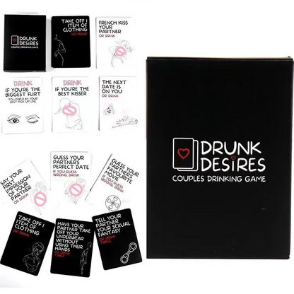 Drinking Card Game Drunk Desires Couples Games - Black