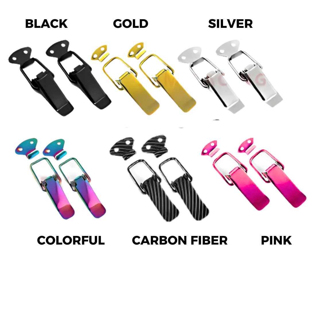2PCS Colorful Stainless Steel Bumper Quick Release Fasteners – Universal Front & Rear Car Clips