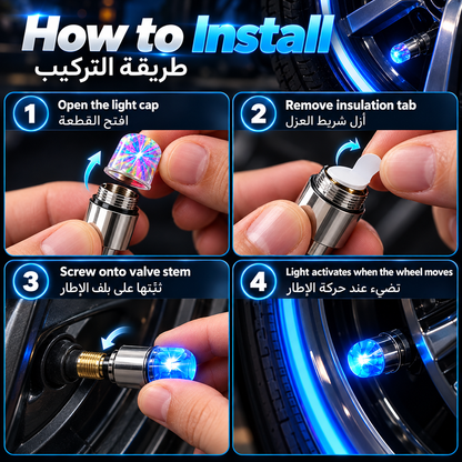 LED tire valve stem cap lights