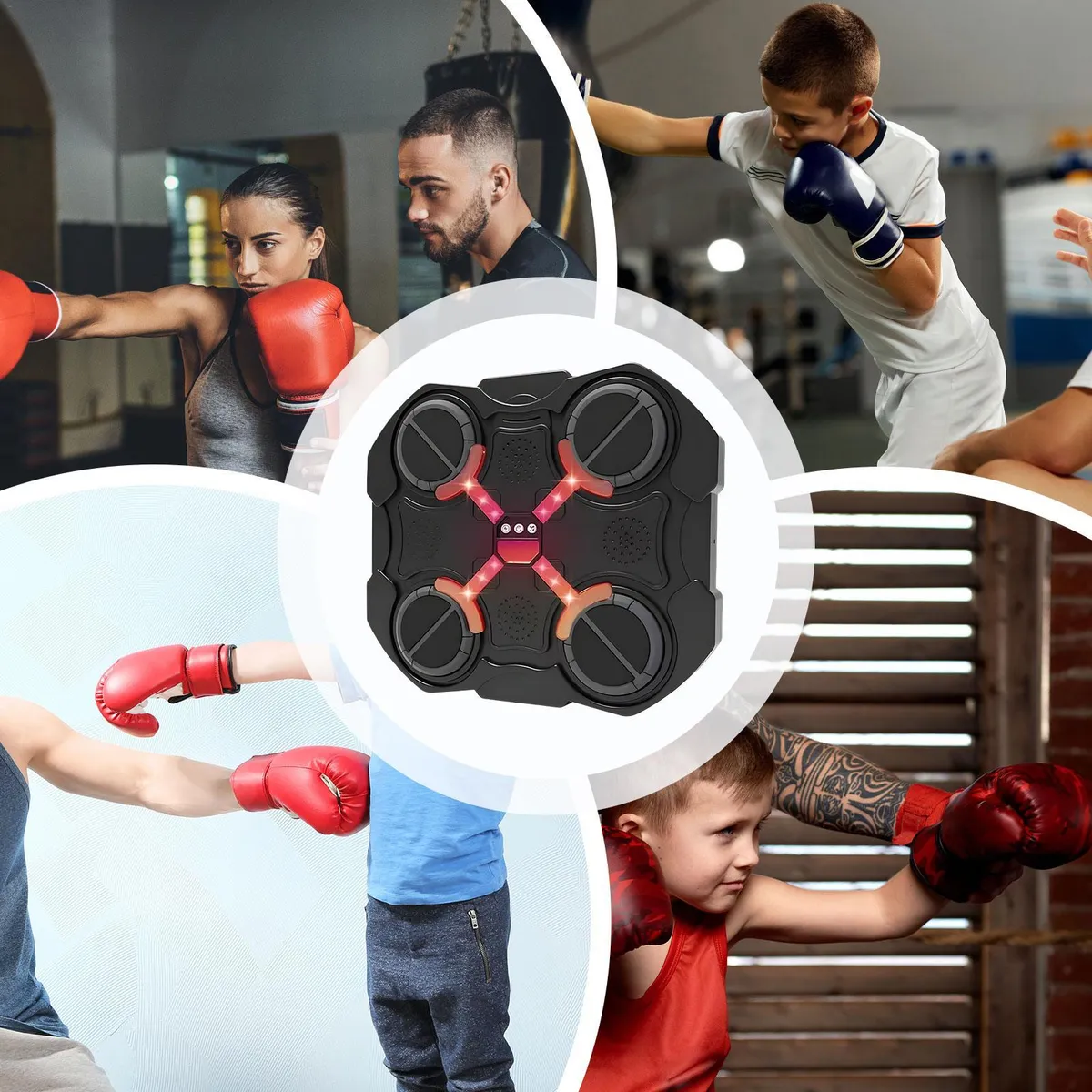 Music Boxing Machine Led Touch Screen Wireless Boxing Target