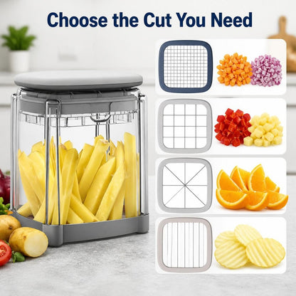 3 in 1  Manual Vegetable Chopper & Potato Cutter