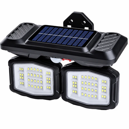 Solar Garden Wall Lights 108 LED 3 Head Motion Sensing Technology