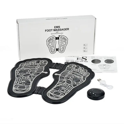 Electric EMS Foot Massager Pad Foldable USB Rechargeable