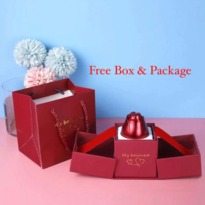 Necklace With Rose Box With Free Bag, I Love You In 100 Languages
