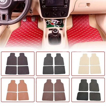 4pcs Leather Car Floor Mats