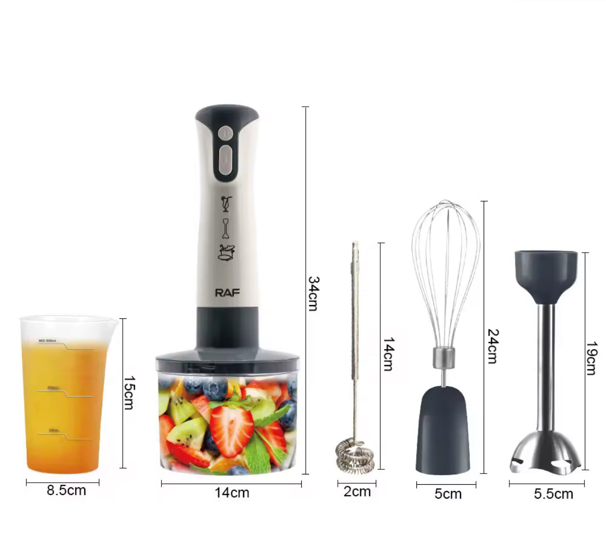 Raf Hand Blender Set 5 In 1 R340