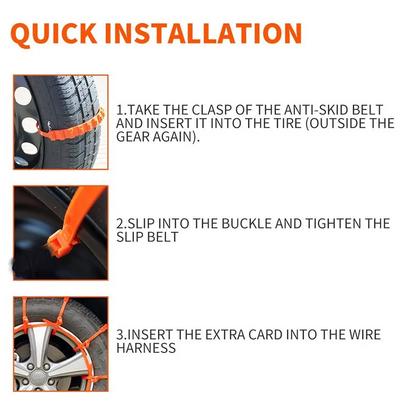 20 Pieces Car Tire Anti-Slip Strap 10*910mm Car Tire Non-Slip Zip Grip Strip Add Tire Traction for SUV Van Truck Snow Ice Mud
