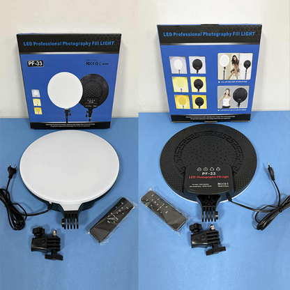 LED Lamp  Round Panel Lights for Photography, Home, and Office Lighting with Remote Control Ring Light