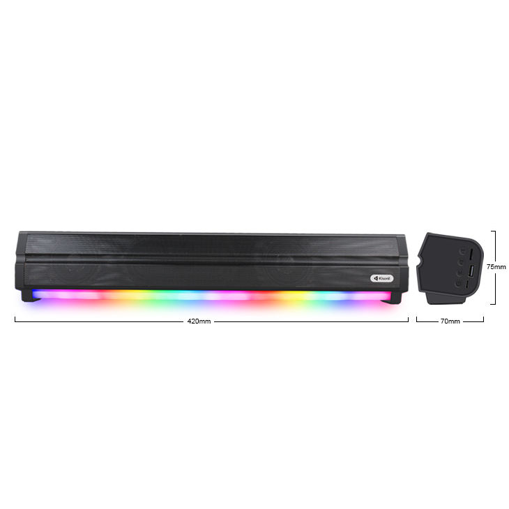 Kisonli LED-802 RGB Wireless Bluetooth Speaker 5.3 Retro Sound bar