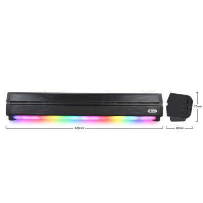 Kisonli LED-802 RGB Wireless Bluetooth Speaker 5.3 Retro Sound bar