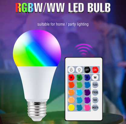 Color Changing RGB LED Bulb Lamp Light with Remote Control