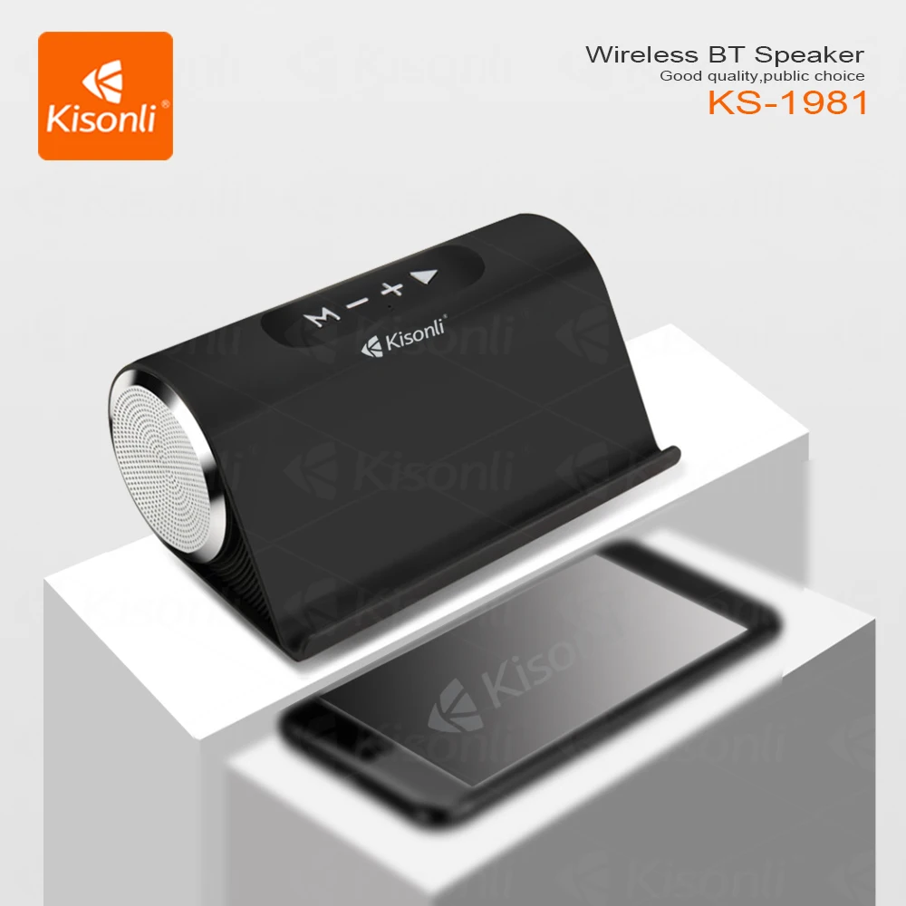 Kisonli KS-1981 Party Speaker Bluetooth Super Bass Portable Mobile Phone Holder Portable Smart Speaker
