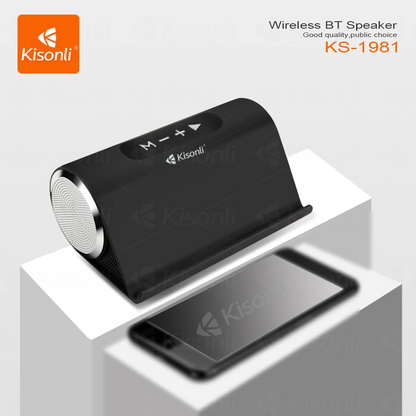 Kisonli KS-1981 Party Speaker Bluetooth Super Bass Portable Mobile Phone Holder Portable Smart Speaker