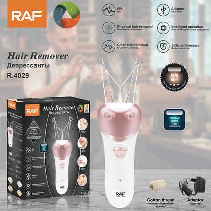 RAF Cordless Cotton Thread Face Epilator Rechargeable R4029