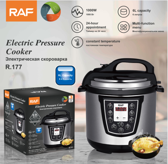 RAF Kitchen Cooking 6L Large Capacity Electrical Pressure Rice Cooker R177