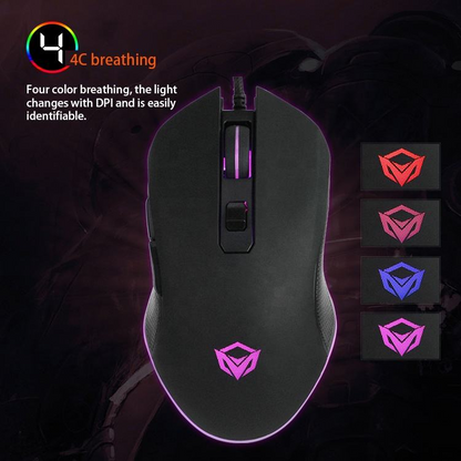 Backlit Gaming Keyboard and Mouse Combo Meetion C510 USB