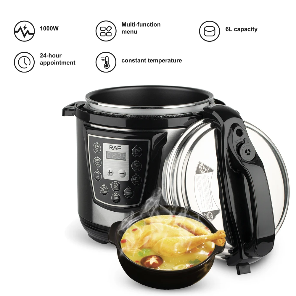 RAF Kitchen Cooking 6L Large Capacity Electrical Pressure Rice Cooker R177