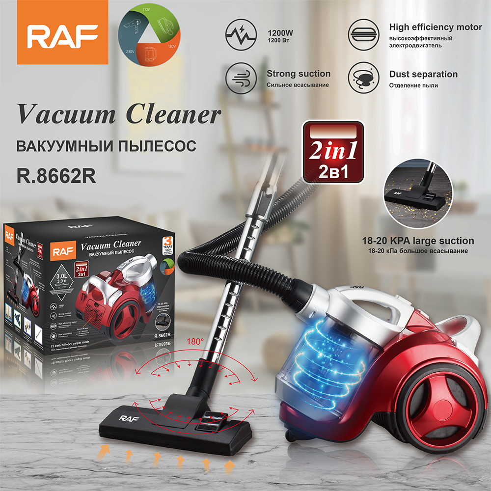 RAF Vacuum Cleaner 1600W 3L R8662R