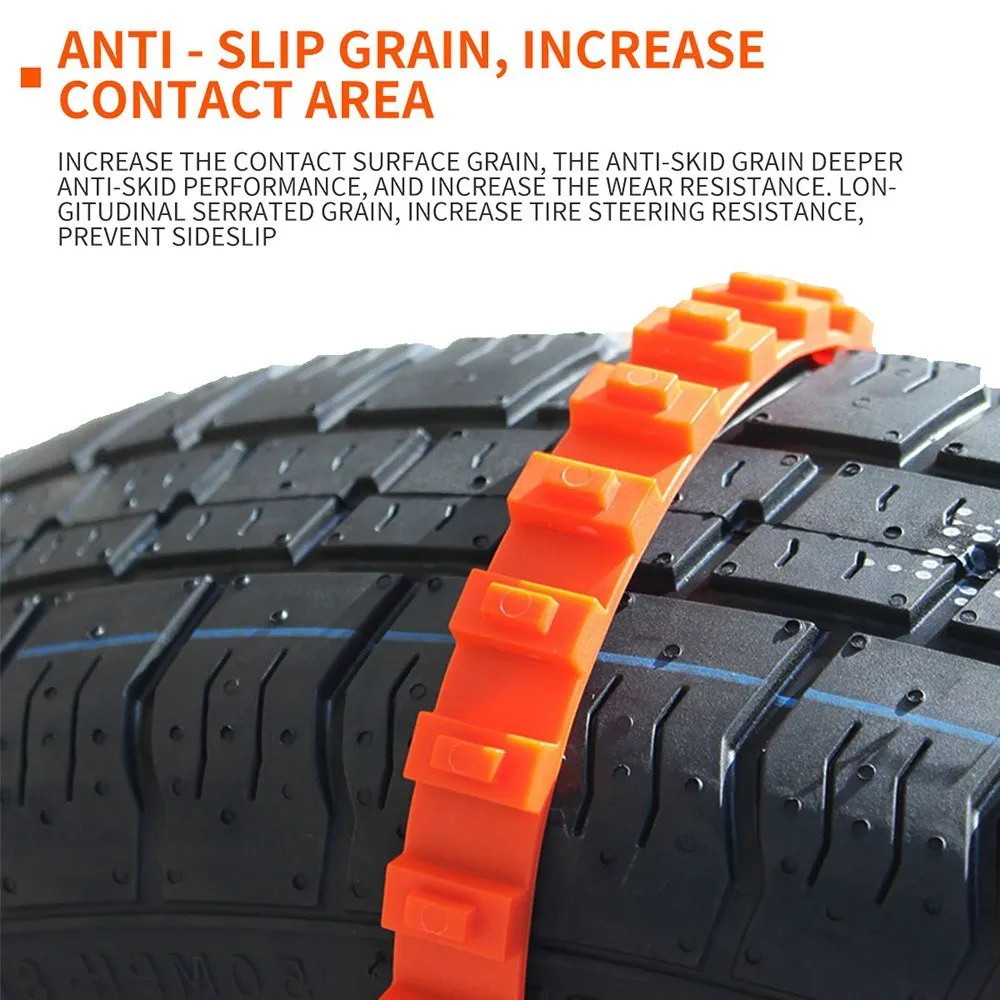 20 Pieces Car Tire Anti-Slip Strap 10*910mm Car Tire Non-Slip Zip Grip Strip Add Tire Traction for SUV Van Truck Snow Ice Mud