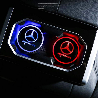 Car LED Light Cup Mat – 7 Color Atmosphere Pad