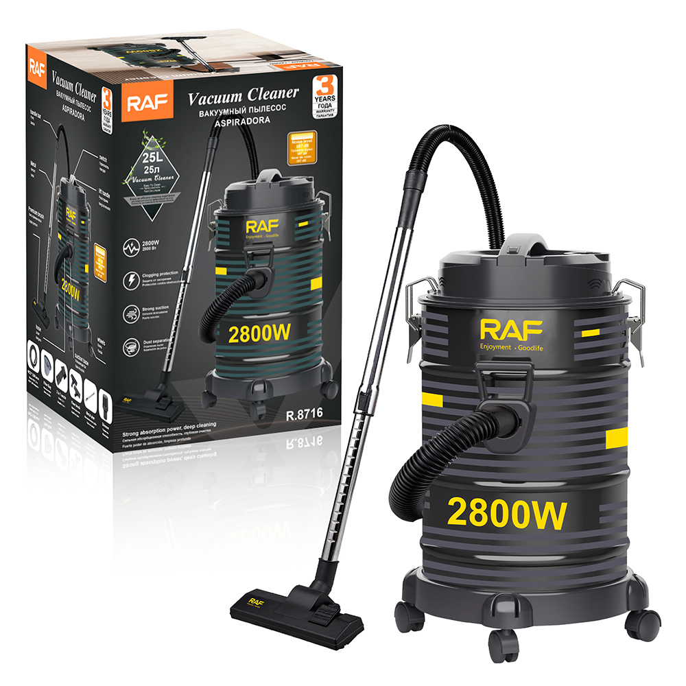 RAF 25L Vacuum Cleaner – 2800W Powerful Wet & Dry Cleaning R8716