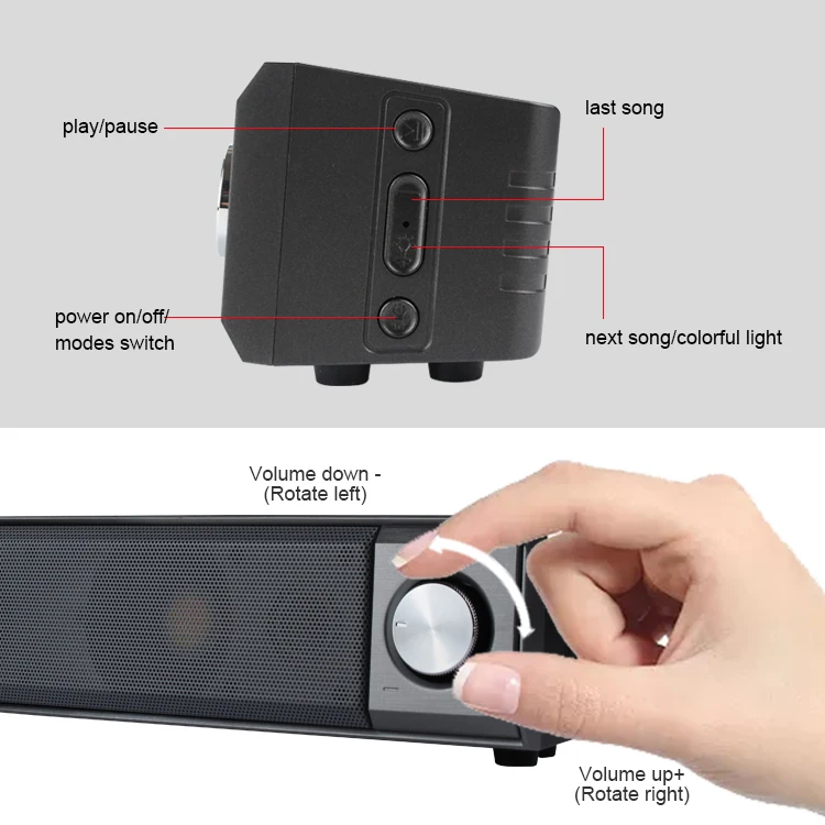 Kisonli LED-909 10W Portable Wireless Bluetooth Speaker