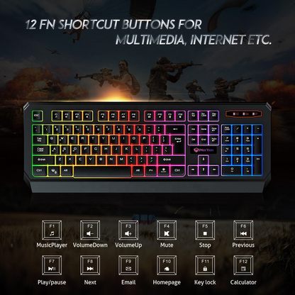 MEETION  Wired RGB Gaming Keyboard MT-K9320