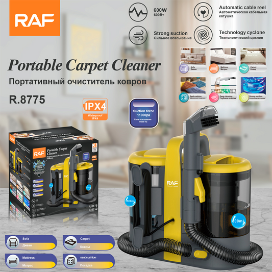 RAF R8775 Wireless UV Sanitizing Vacuum | Large Suction Handheld Mite Remover for Mattresses, Carpets & Furniture