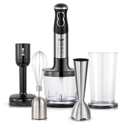 RAF 5 in 1 Stick Blender Set Vegetable Chopper Whisk Food Processor Immersion Hand Blender With Station R3004