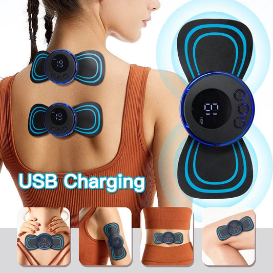 EMS Mini Portable Electric Neck, Back & Body Pain Relief Massager