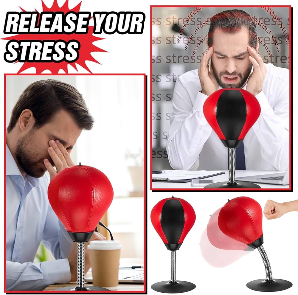 Desktop Punching Bag, [Upgrade, Flexibility] Boxing Bag Speed Balls Boxing High - Black color