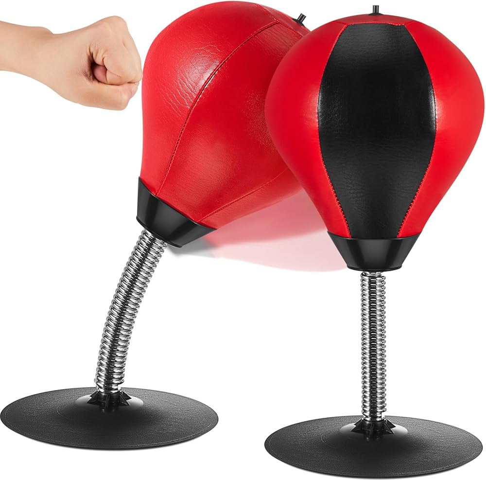 Desktop Punching Bag, [Upgrade, Flexibility] Boxing Bag Speed Balls Boxing High - Black color