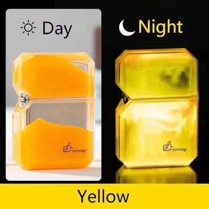 Luminous quicksand fluorescent gas lighter